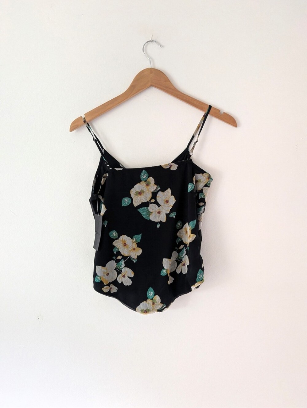 NWT! Free Press Floral Black Wrap Tank Top - Picture 7 of 7
